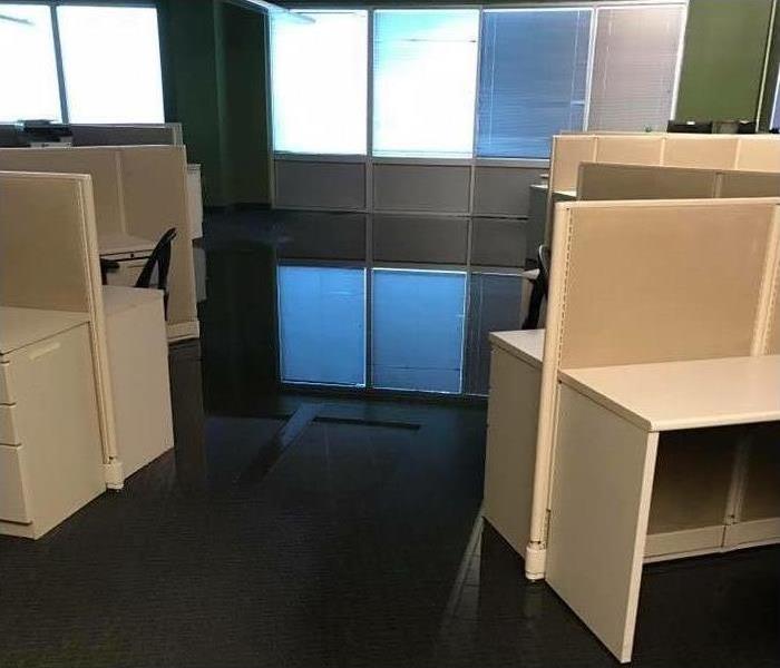 Flooded office building